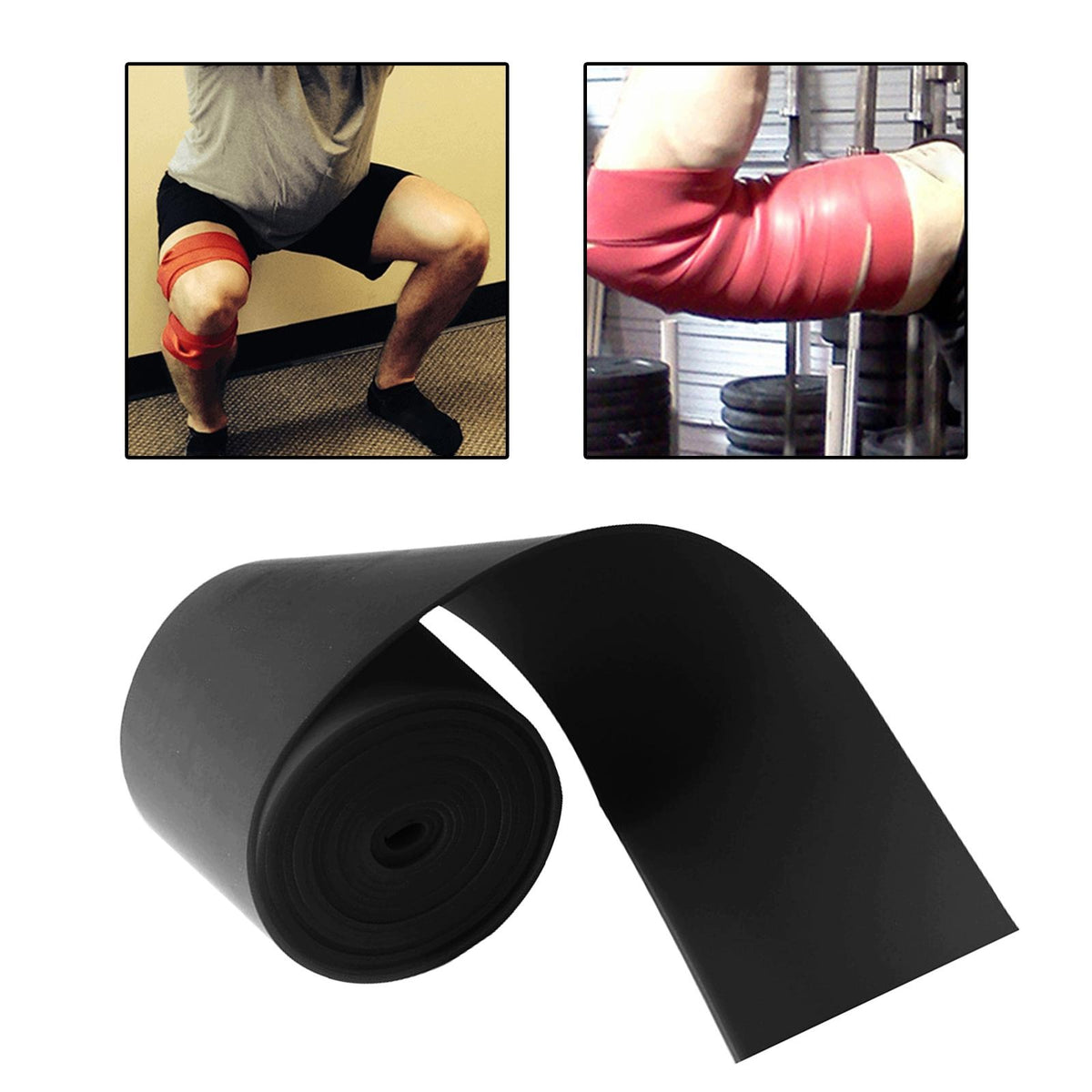 Muscle Compression Floss Band Fitness Band Multipurpose High Elastic black