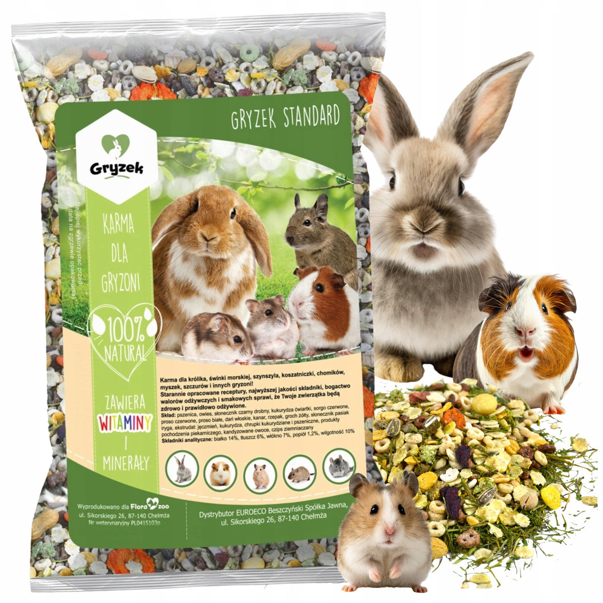 NATURAL FOOD FOR RABBIT GUINEA PIG HAMSTER RODENTS