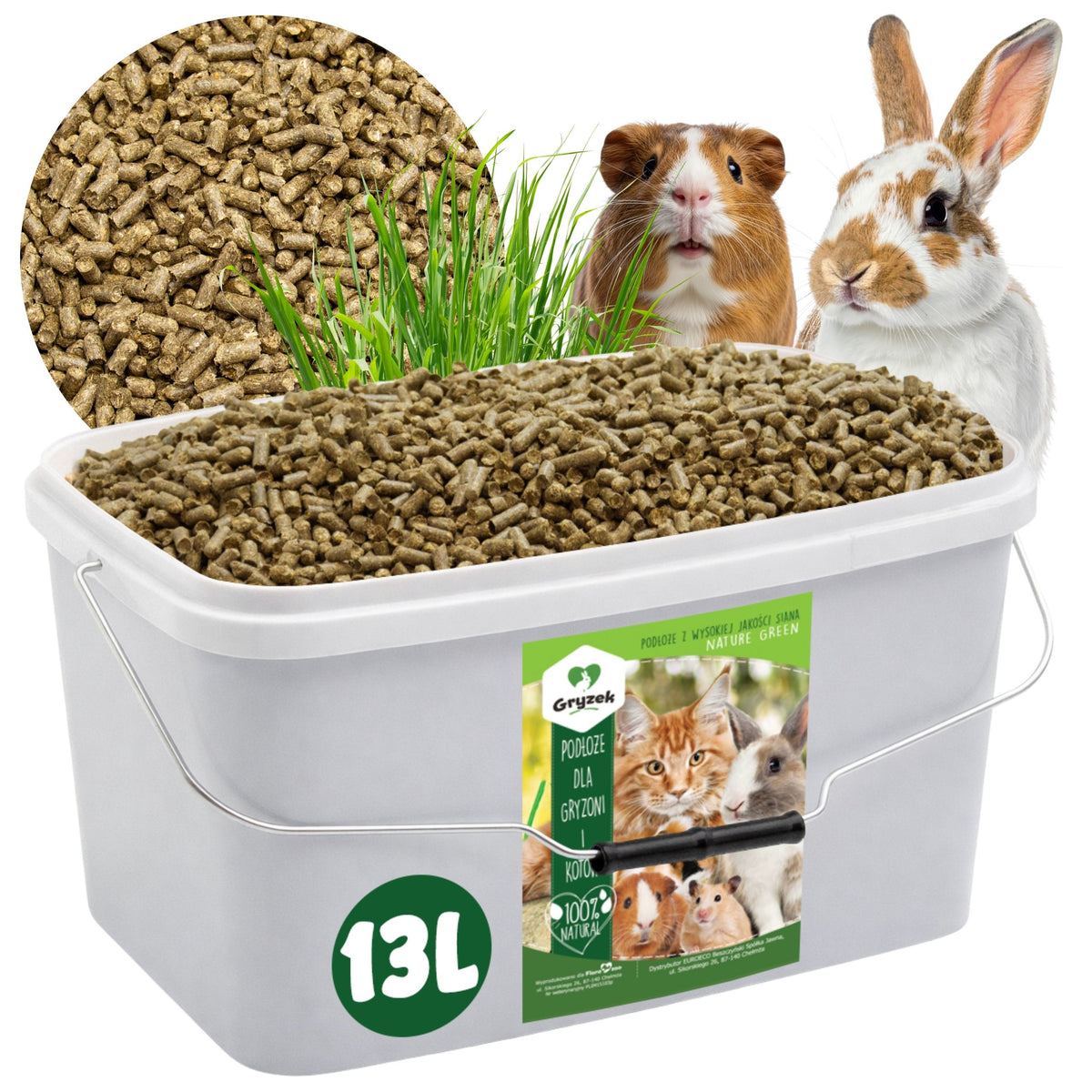 NATURAL LITTER substrate HAY for litter box cage for CAT RODENT RABBIT