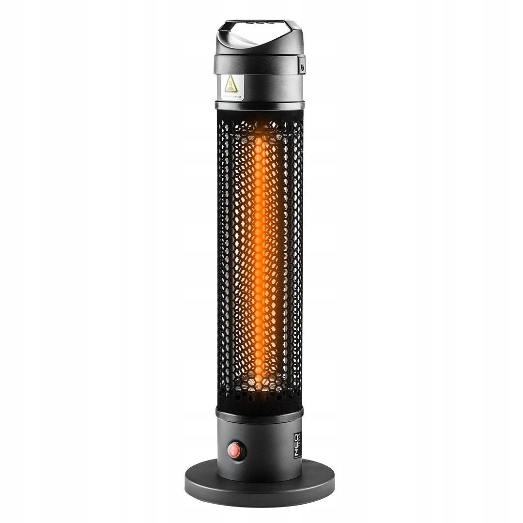 NEO INFRARED RADIATOR HEATER STANDING CURTAIN ROD IP44 1000W