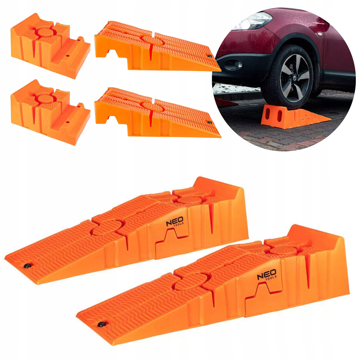 NEO Inrun Car Driveway Ramps Platform 2pcs Composite 3000kg