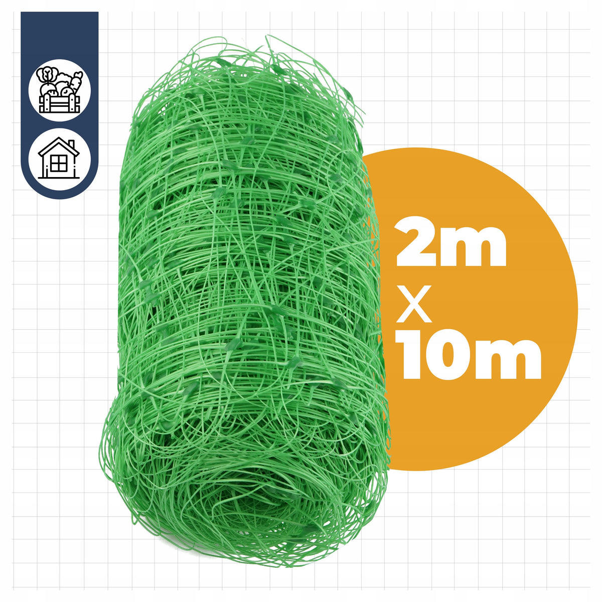 NET SUPPORT VEGETABLES CLIMBING PLANTS 2X10M 15X17CM 8G/M2 FOR SUPPORT Packaging status original