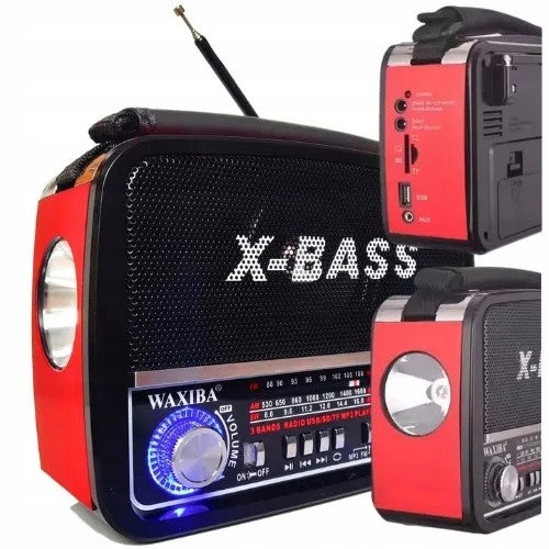 NETWORK AND BATTERY PORTABLE KITCHEN RADIO WITH FLASHLIGHT FM USB AUX SD MP3
