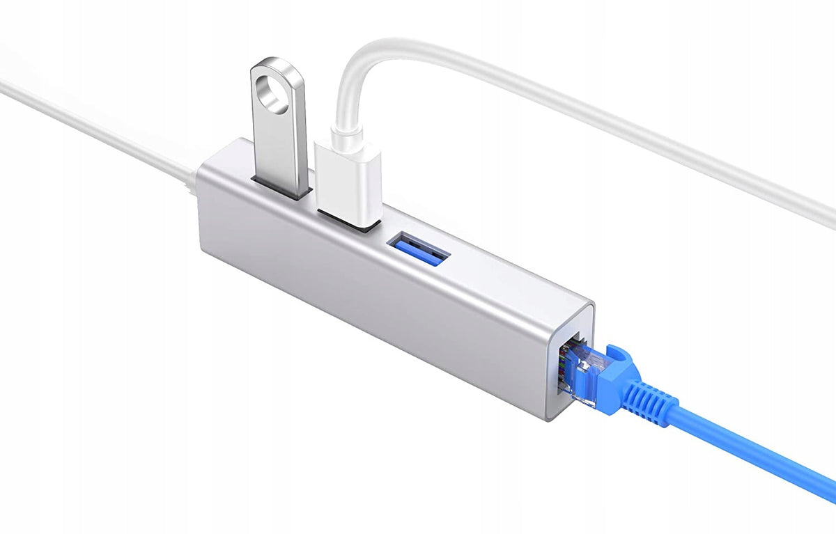 NETWORK CARD HUB USB 3.0 ADAPTER RJ45 GIGABIT ETHERNET LAN Packaging status original