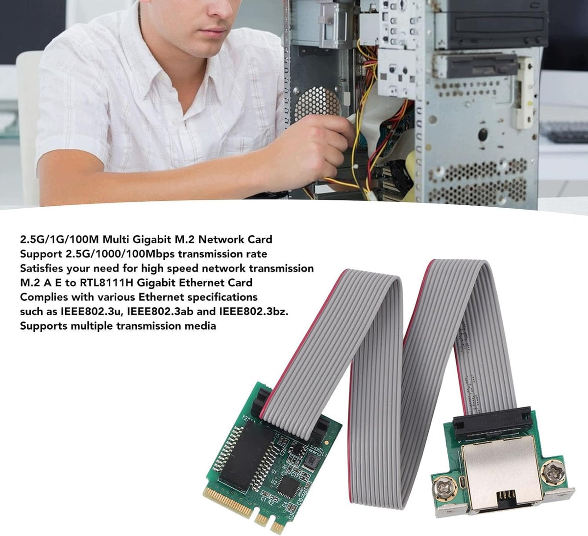 NETWORK CARD M.2 2.5G ETHERNET RJ45 GIGABIT TO PC Manufacturer no brand