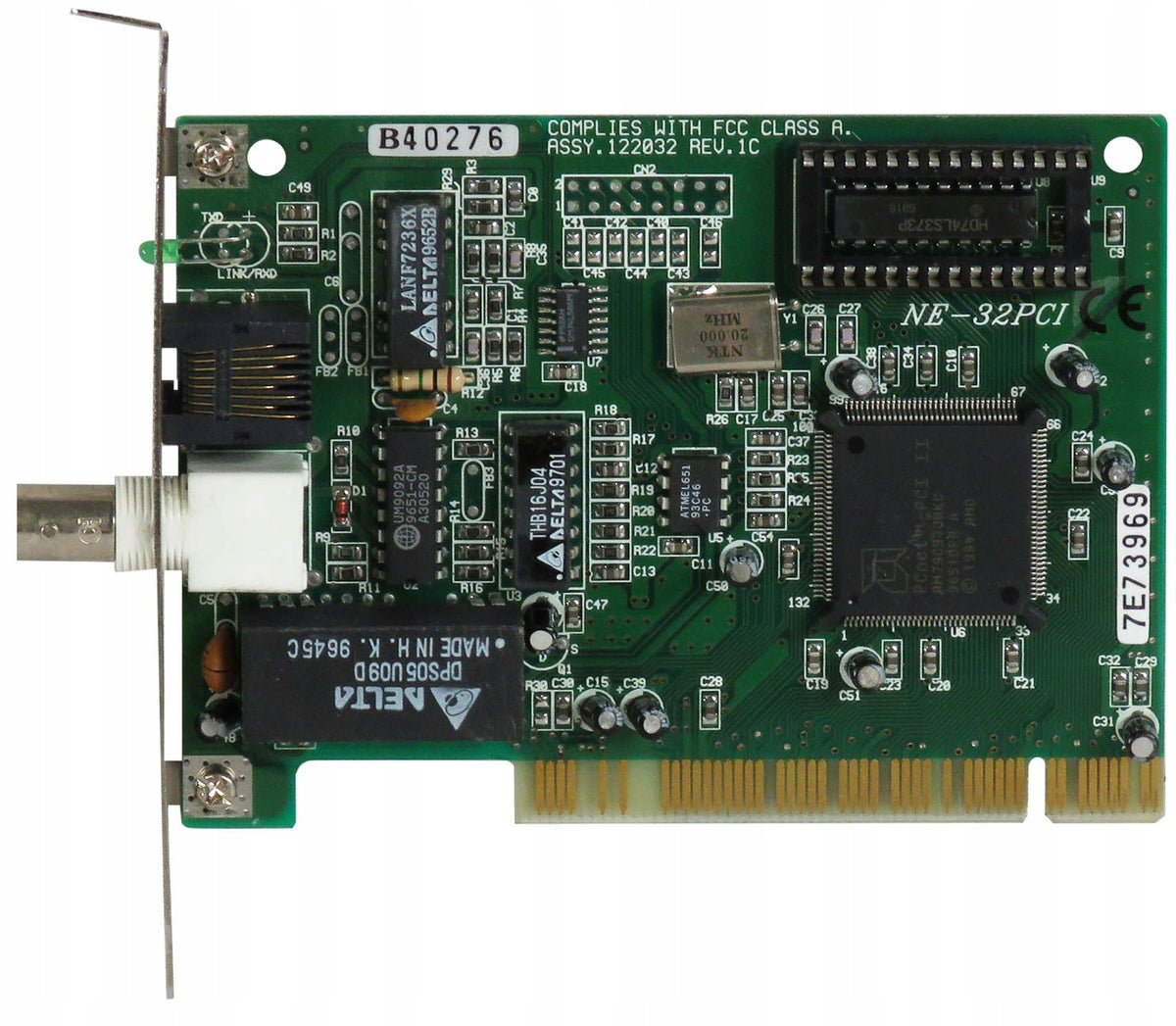 NETWORK CARD NE-32PCI AM79C970AKC PCI BNC RJ-45