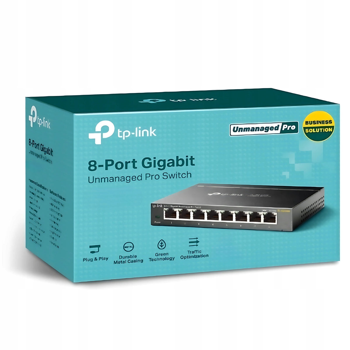 NETWORK SWITCH TP-LINK INCREASE THE NUMBER OF 8-PORT PORTS Manufacturer code SWITCH TP-LINK 8 PORTOWY MOCNY KONFIGUROWANY