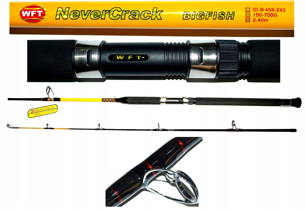 NEVER CRACK WFT 750-700g catfish rod, cod, 2,4m