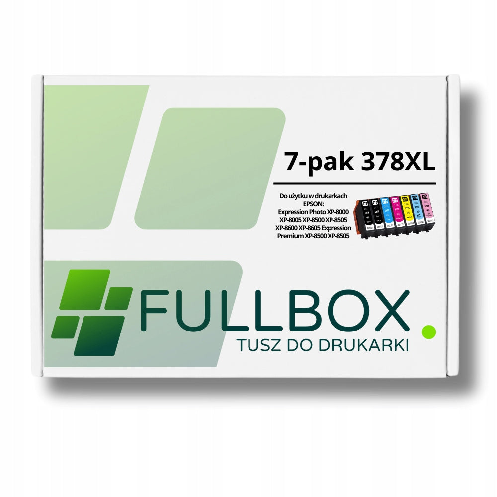 NEW 7-Pack 378XL Ink for Epson Expression Photo XP-8000 XP-8505 XP-8700 Manufacturer Fullbox