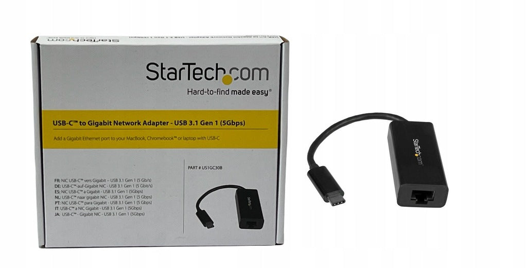 NEW StarTech USB-C NETWORK CARD LAPTOP CHROMEBOOK MACBOOK DELTACO BLACK
