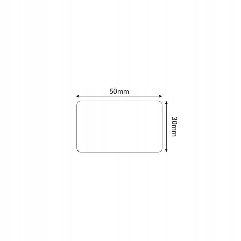 NIIMBOT THERMAL LABELS STICKERS 50x30MM WHITE 900pcs FOR K3/W PRINTER Manufacturer code 50x30W_K3