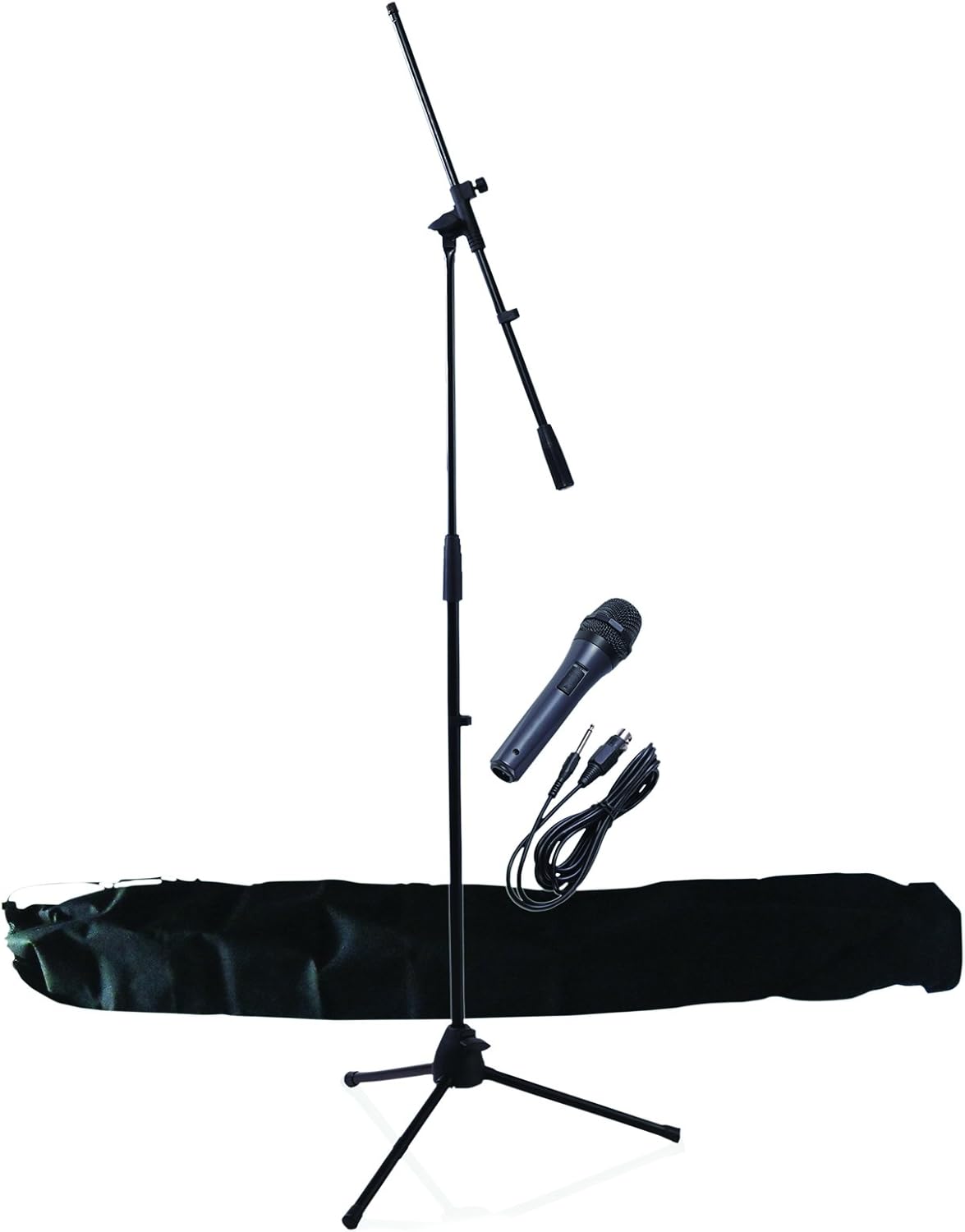 NJS Complete Microphone & Adjustable Stand Kit with Carry Bag 1.7m