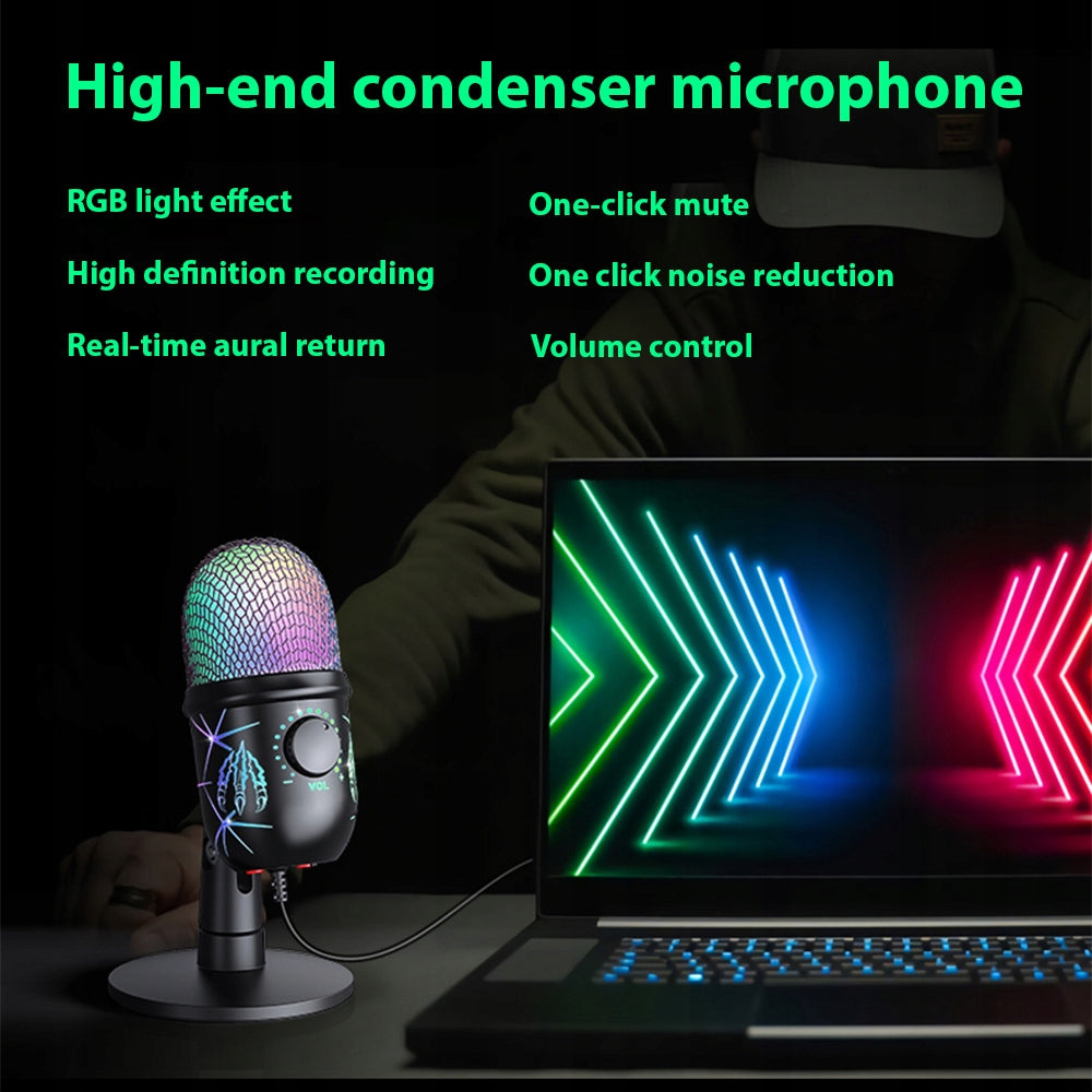 NOISE CANCELLING CONDENSER MICROPHONE GAMING MICROPHONE Packaging status original