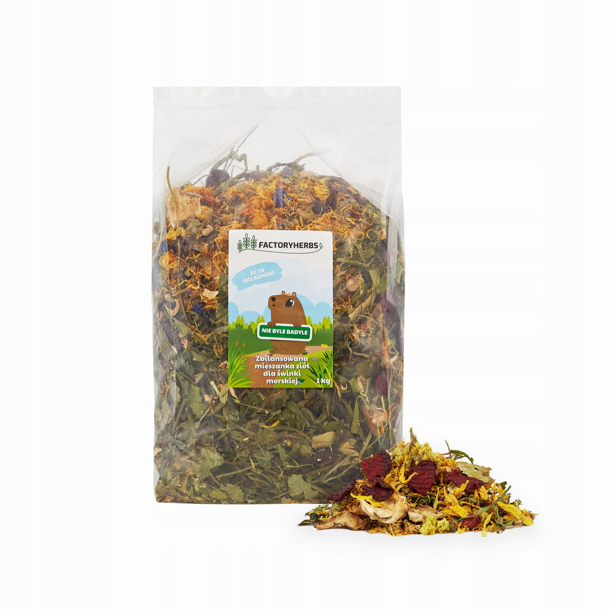 NOT JUST BADYLE FOR GUINEA PIG 1000g FACTORYHERBS