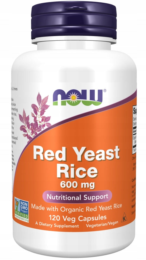 NOW Red Yeast Rice LOWERS CHOLESTEROL 600mg 120caps