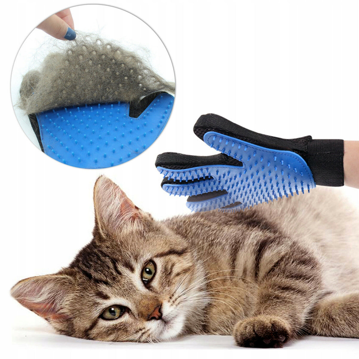 NUXIE GLOVE BRUSH FOR COMBING CAT DOG HAIR