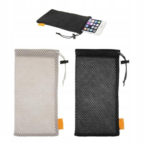 NYLON BAGS WITH DRAWSTRING FOR PHONE BREATHABLE MESH 2 PCS. for home
