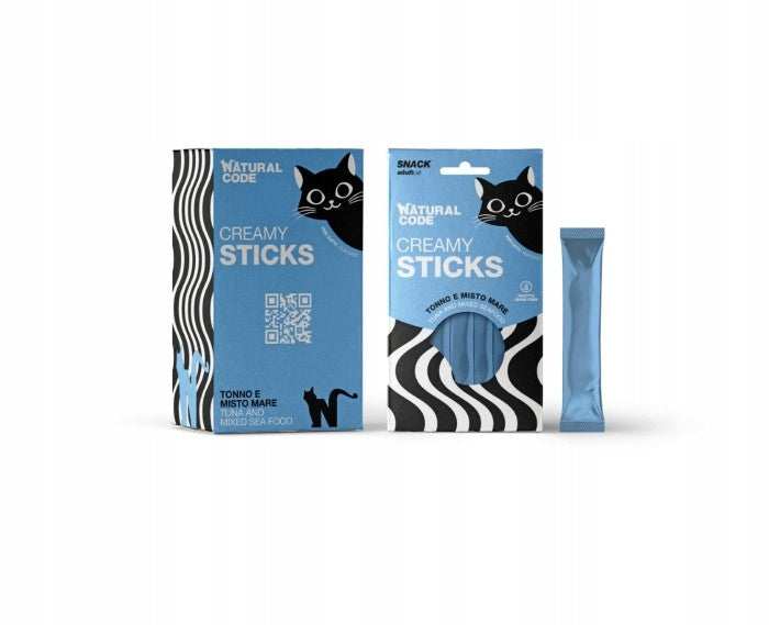 Natural Code Cat Snack Creamy Tuna Seafood 4x14g