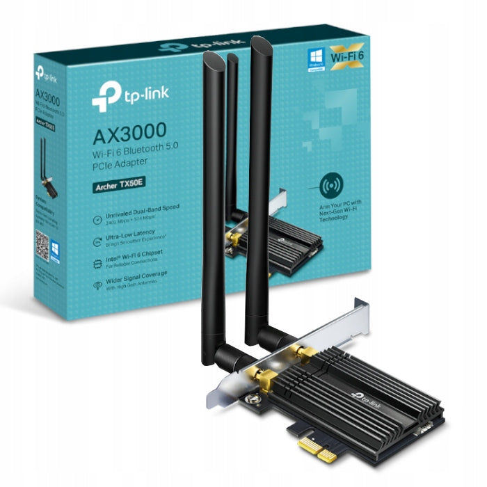 Network Card TP-LINK Archer TX50E Wi-Fi 6 AX3000 Bluetooth 5.0