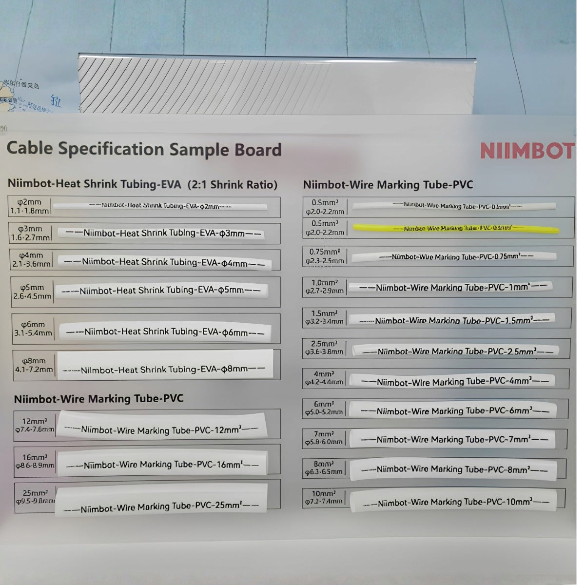 Niimbot C1 PVC Cable Markers 1,5mm² Manufacturer code C1_PVC_LABEL_15MM