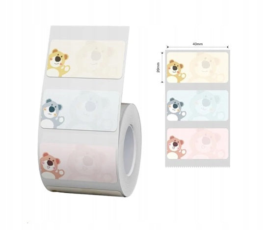 Niimbot štítky T 40x20mm 320ks Medvídci pro B21, B21S, B3, B1S