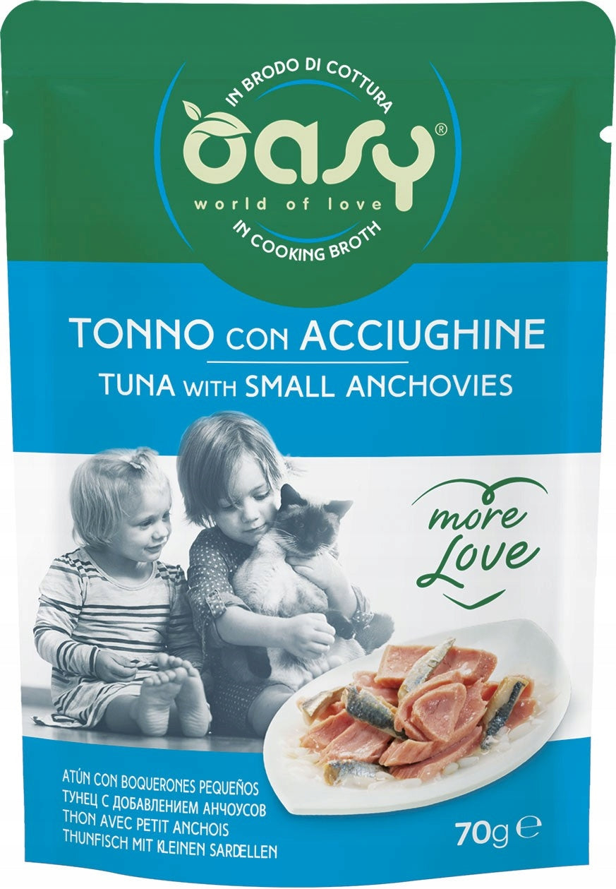 OASY More Love Cat Tuna Small Anchovies Tuna Anchois 70g