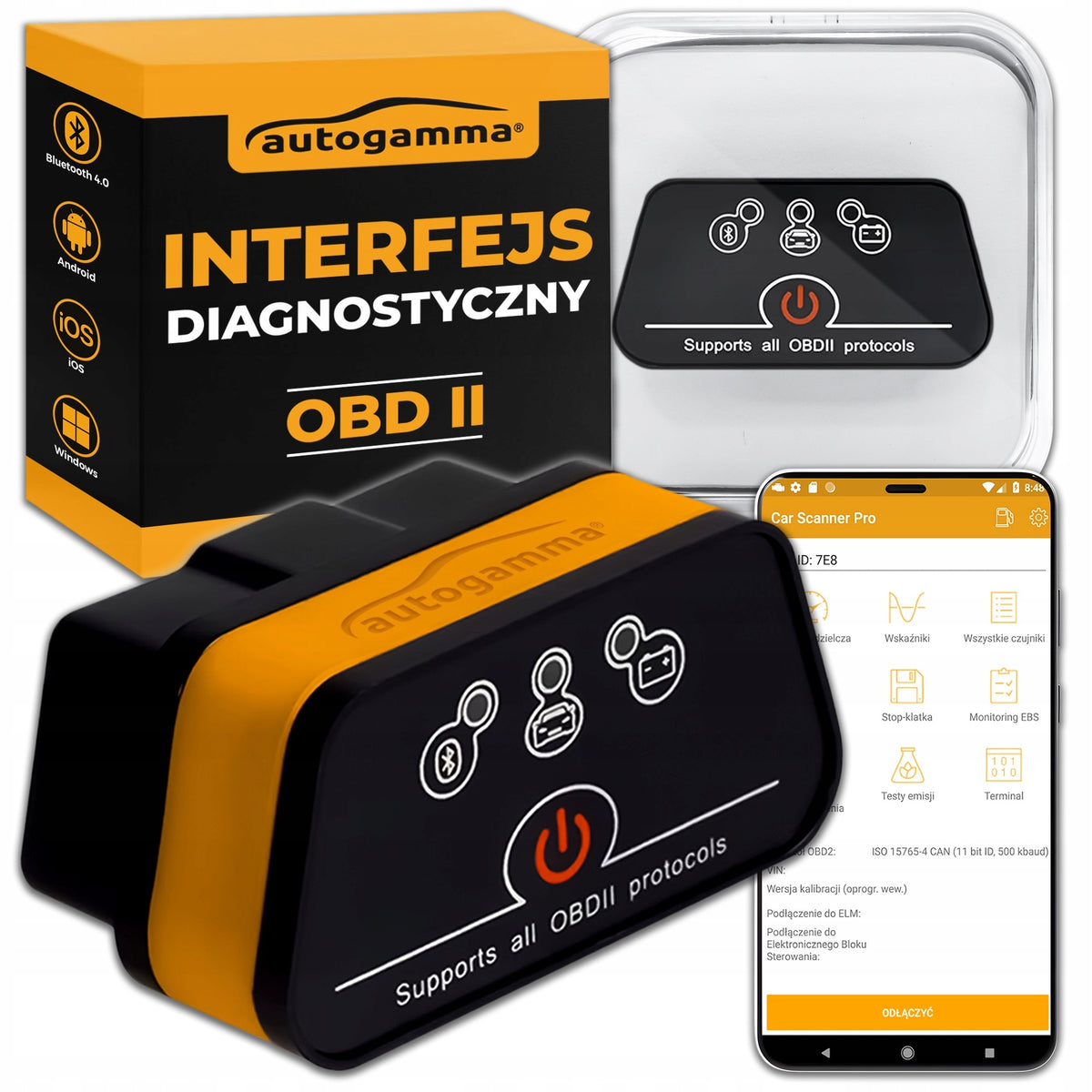 OBD2 Diagnostic Interface ELM327 BT4.0 Bluetooth Android iOS Windows