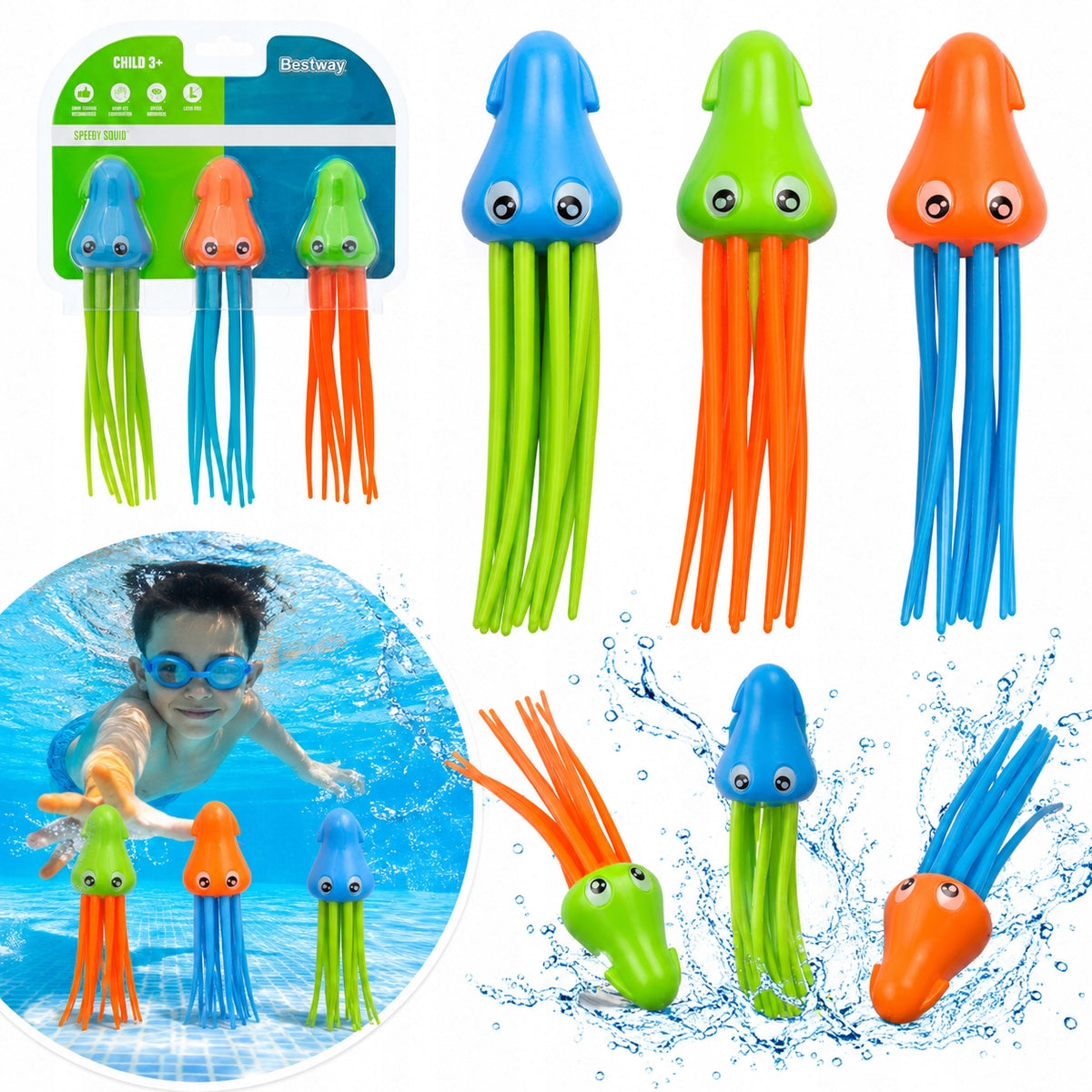 OCTOPUSES FOR SWIMMING POOL WATER FUN FOR CHILDREN LEARNING TO SWIM