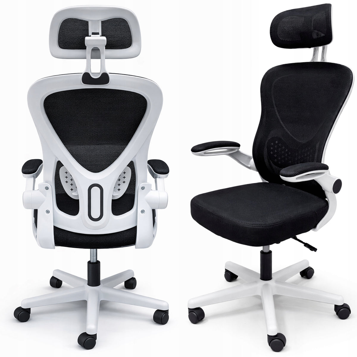 OFFICE CHAIR ERGONOMIC SWIVEL CHAIR ADJUSTABLE HEADREST FOR WORK
