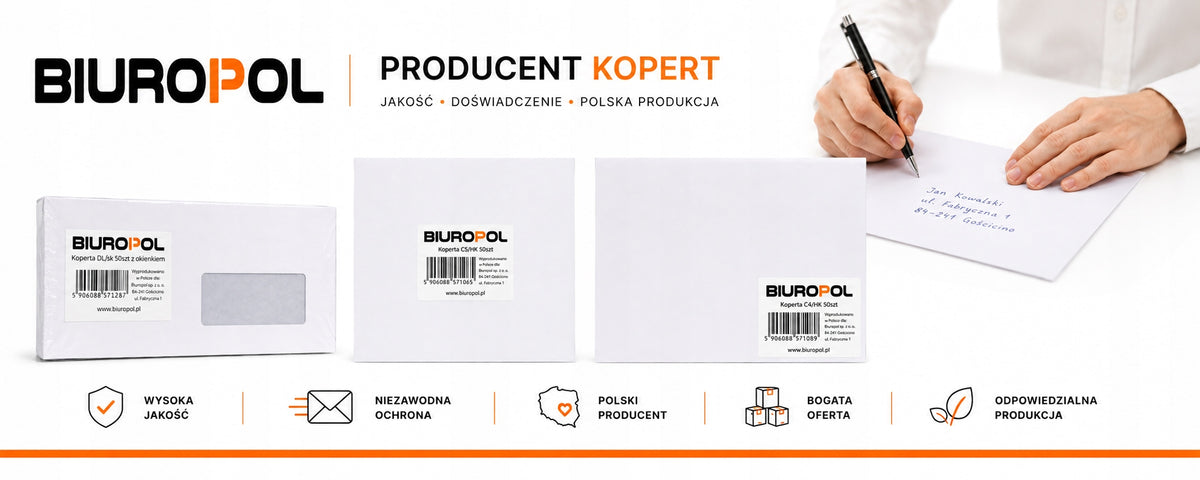 OFFICE MAIL ENVELOPES FOR LETTERS DL SK RIGHT WINDOW WHITE 50PCS OFFICEPOL Packaging status original