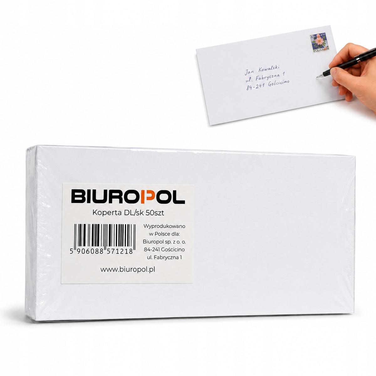 OFFICE MAIL ENVELOPES FOR LETTERS DL SK SELF-STICKING WHITE 50PCS OFFICEPOL