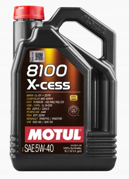 OIL MOTUL 5W/40 8100 X-CESS 5L - QR CODE