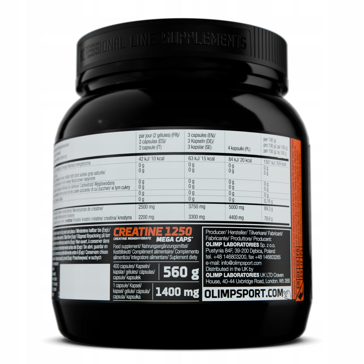 OLIMP CREATINE MC 400cap CREATINE MONOHYDRATE NATURAL MONO PURE Packaging status original