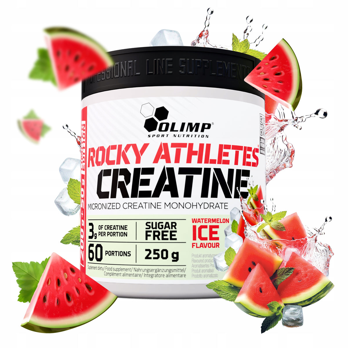OLIMP ROCKY CREATINE 250g CREATINE MONOHYDRATE WATERMELON MEASURE 70 SERVINGS