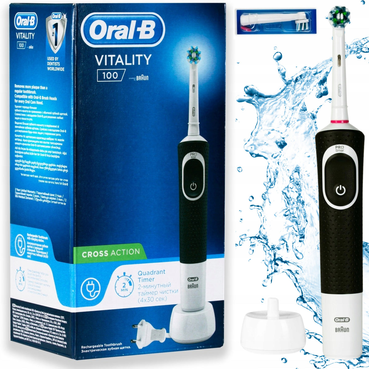 ORAL-B ELECTRIC TOOTHBRUSH REPLACEMENT HEADS ORIGINAL BLACK