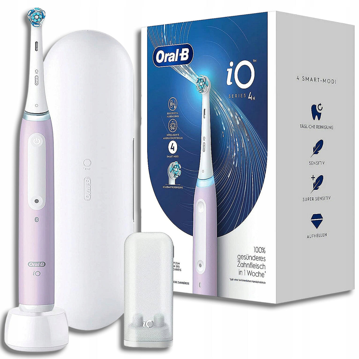 ORAL-B iO SERIES 4 LAVENDER MAGNETIC ELECTRIC BRUSH WITH CASE