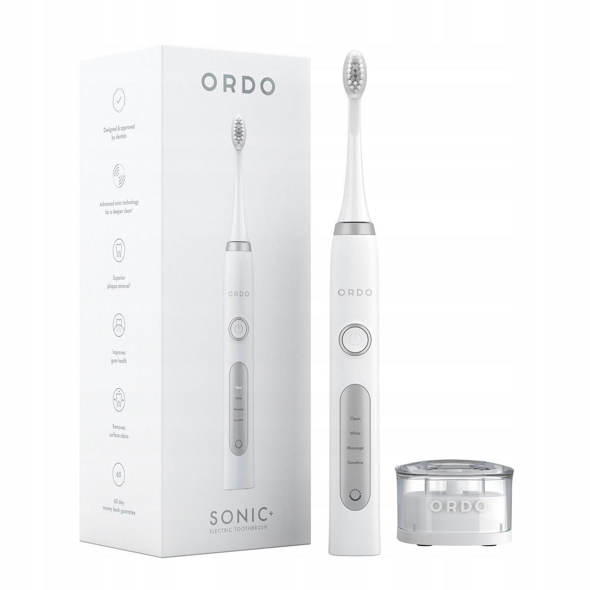 ORDO Sonic+ Electric Toothbrush White/Silver