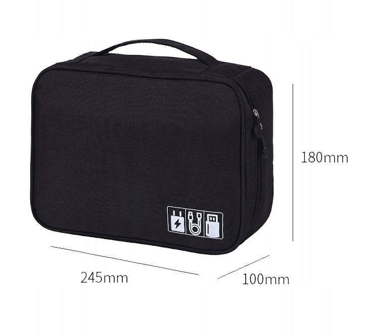 ORGANIZER TRAVEL BAG CHARGER CABLE CASE Manufacturer code ET3215-BLACK