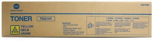 ORIGINAL TONER KONICA MINOLTA TN-214Y TN214 A0D7254 YELLOW