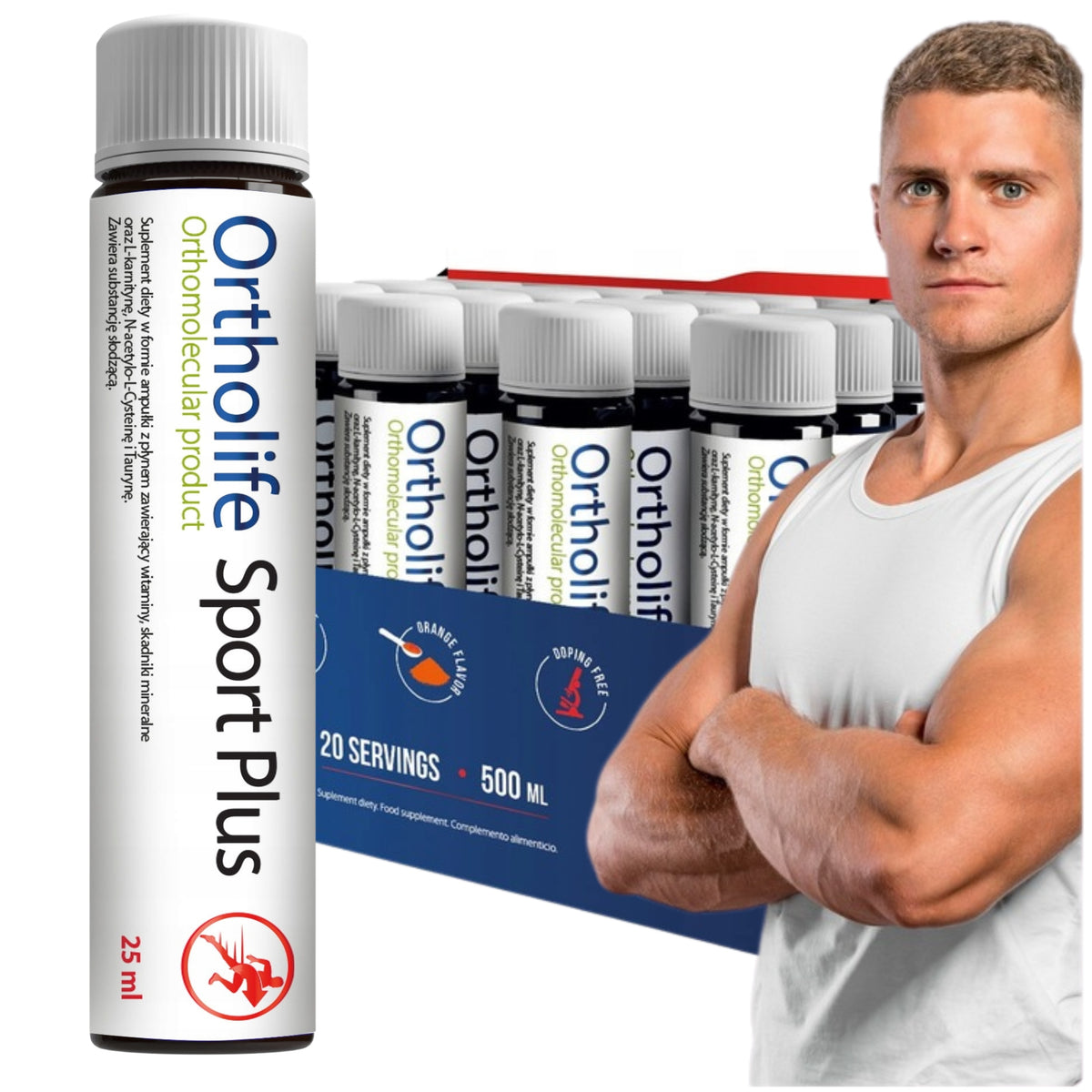 ORTHOLIFE SPORT 20 AMPOULES REGENERATION PHYSICAL PERFORMANCE STRENGTH ENDURANCE