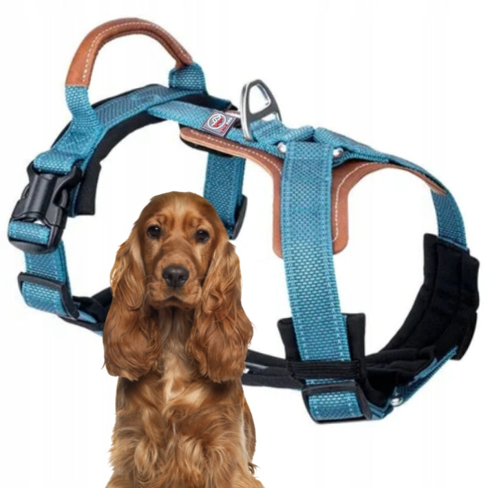 OSLO guard dog harness STRONG solid PREMIUM Lalazoo BLUE XL