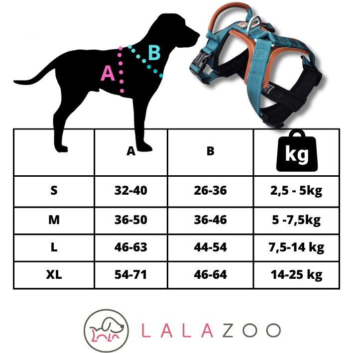 OSLO guard dog harness STRONG solid PREMIUM Lalazoo gray L Packaging status original