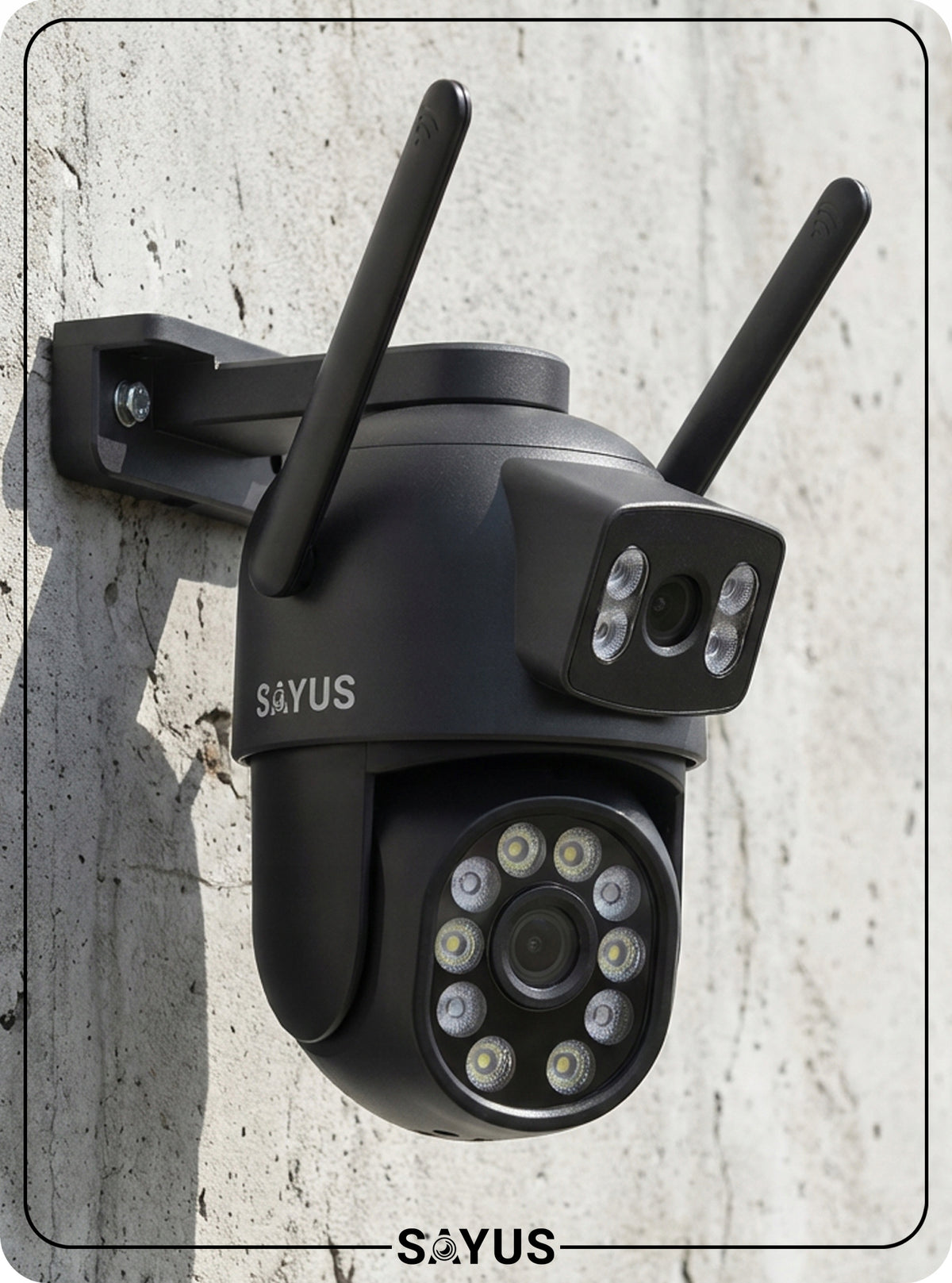 OUTDOOR CAMERA 2x8MPx ROTATING DUAL 5xZOOM ULTRA HD IP WIFI DETECTION Packaging status original
