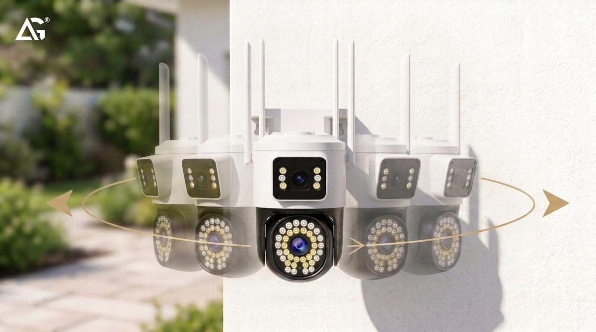 OUTDOOR CAMERA WIFI APP PC/ANDROID/IPHONE TWO LENSES + 5M CABLE Packaging status original