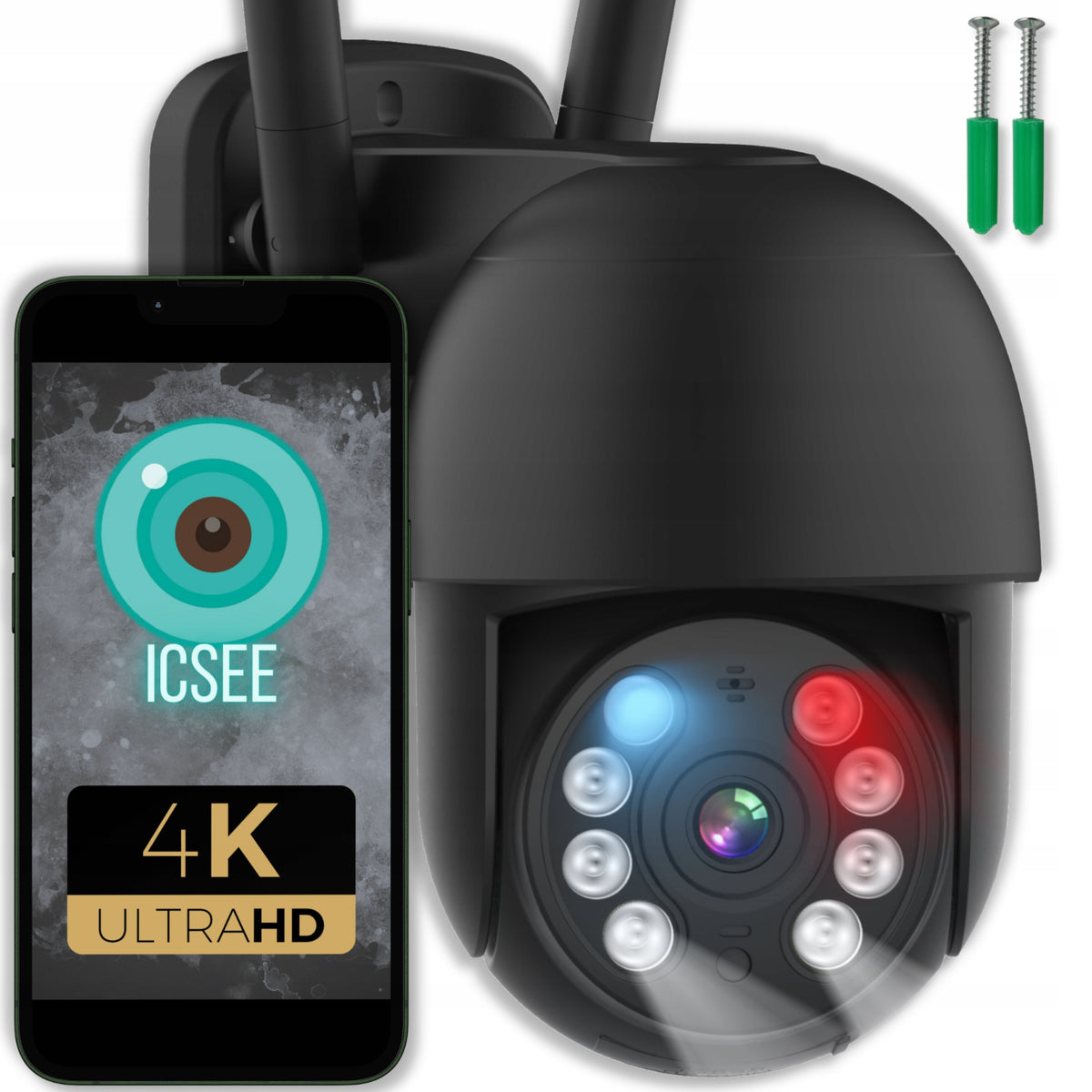 OUTDOOR CAMERA WIFI MONITORING FOR HOME DVR 8MPX ULTRA HD 8MP SD