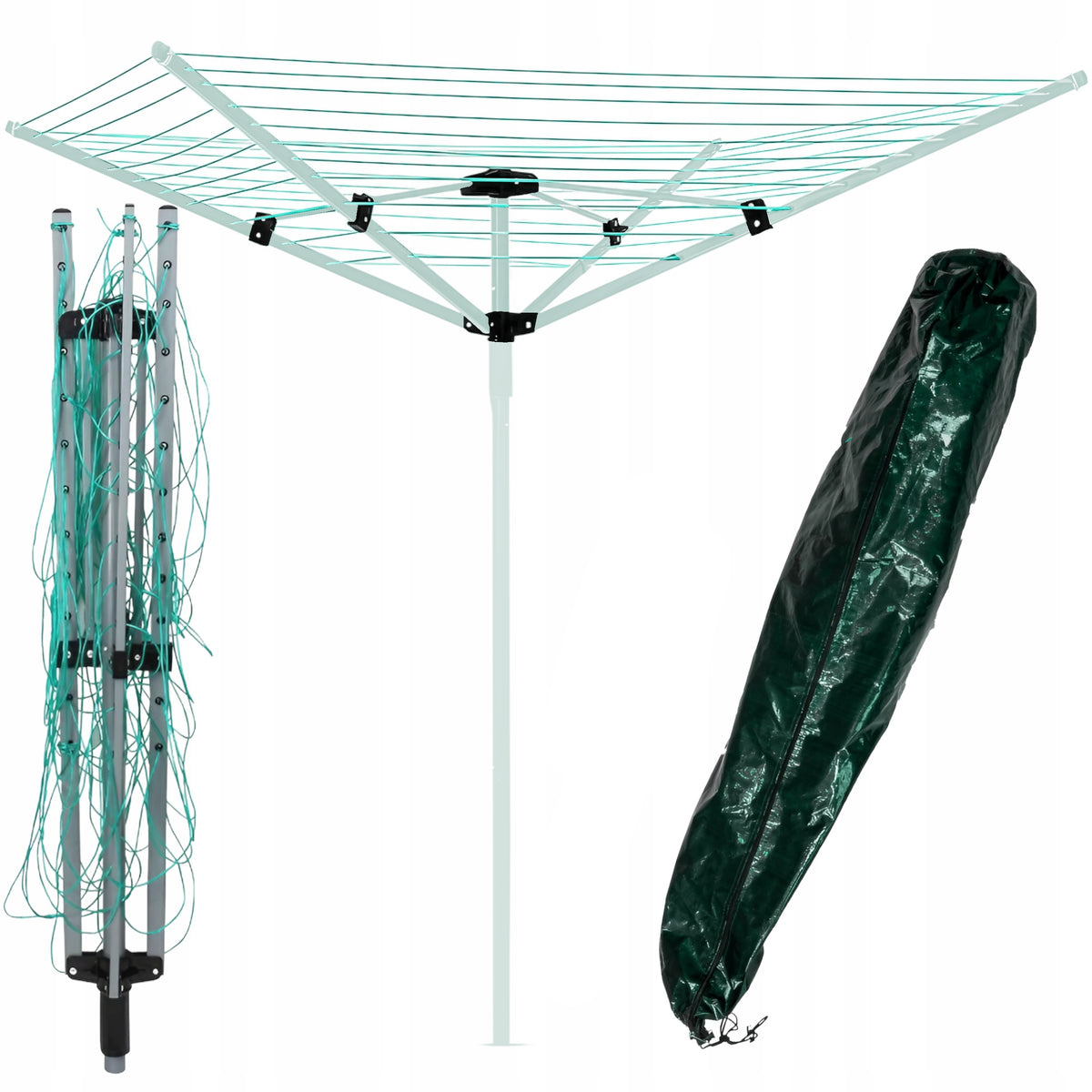 OUTDOOR ROTARY LAUNDRY GARDEN DRYER 4 ARMS + COVER Packaging status original