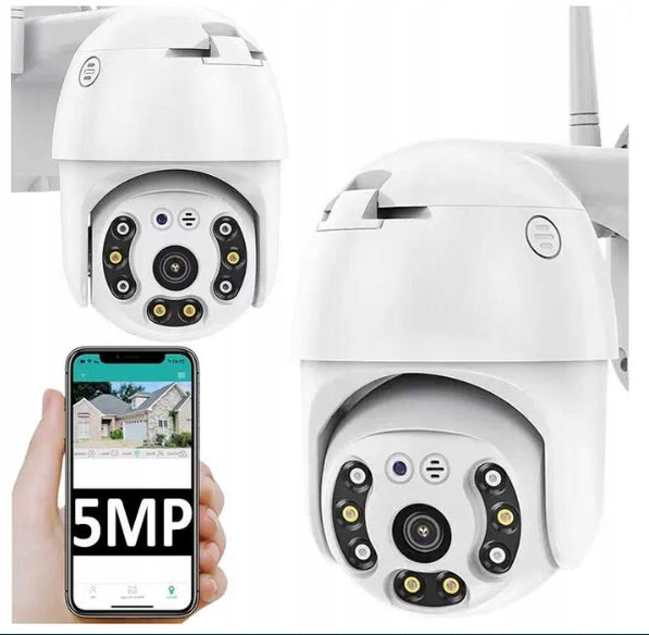 OUTDOOR WIFI CAMERA 5MP ULTRA HD ROTATING 6X ZOOM ICSEE