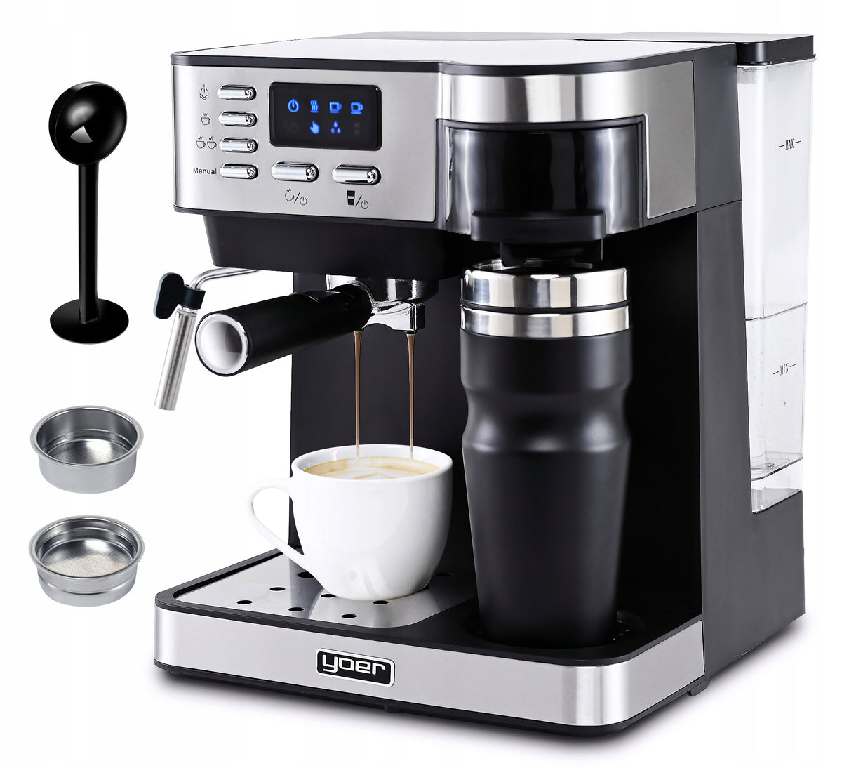 OVERFLOW PRESSURE coffee maker Yoer +Cup