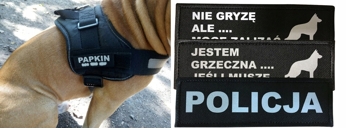 OVERLAY PATCH NAME DOG 13x5 HARNESS JULIUS VELCRO Packaging status original
