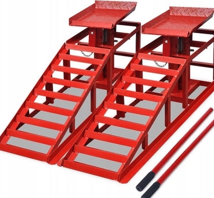 OVERRUN CAR RAMP DRIVEWAY LIFT HYDR 4T SET SOLID STRONG